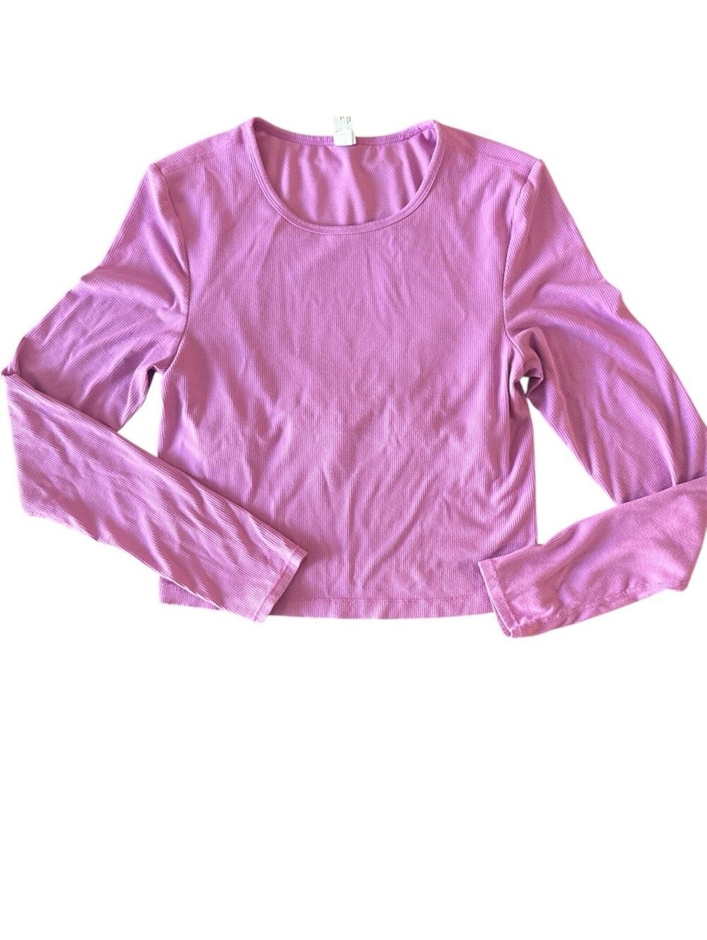Yogalicious Heavenly Rib Kathleen Crop Top Women’s M Pink Built In Bra